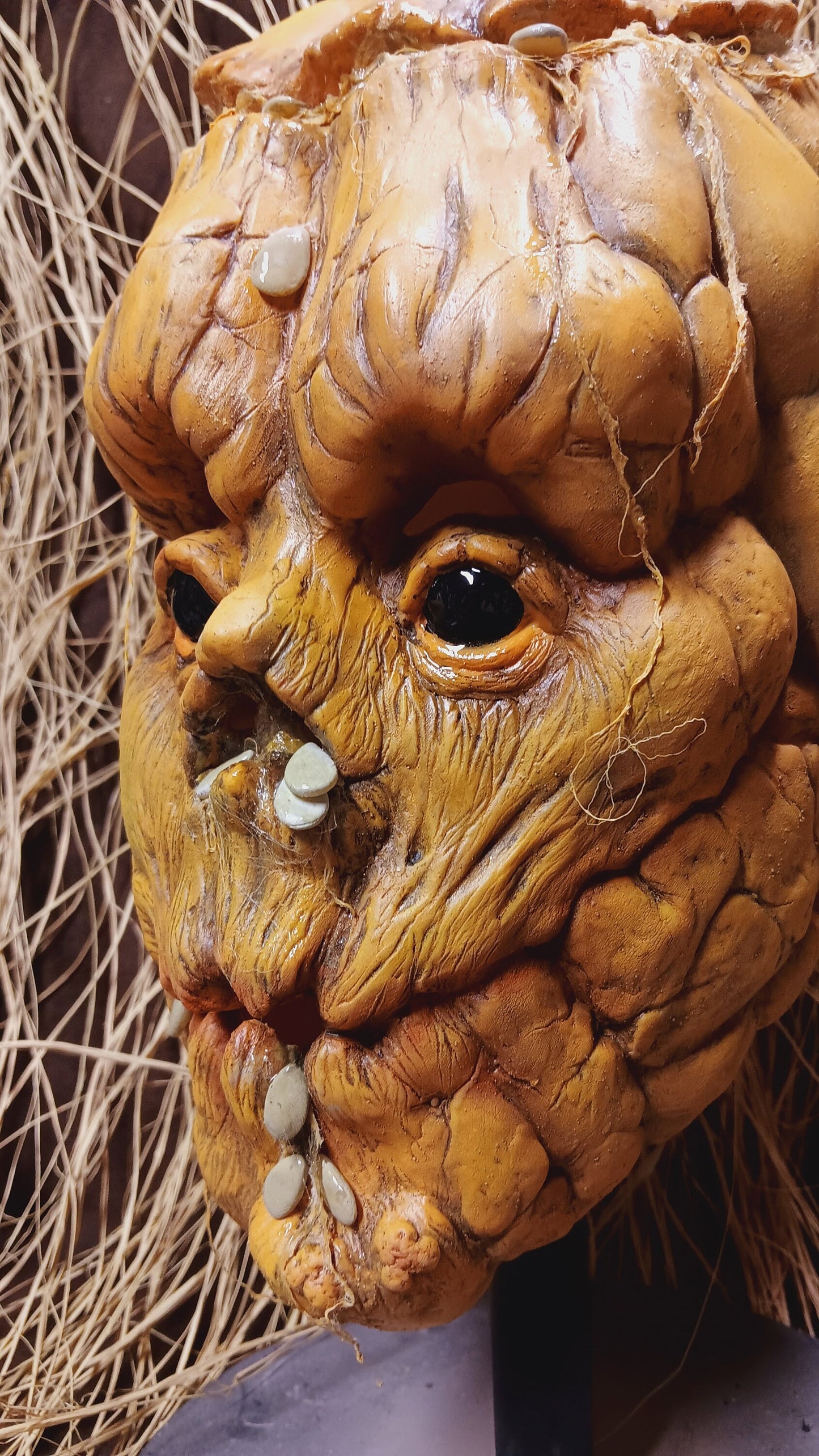 Gourdie 3/4 Latex Pumpkin Mask